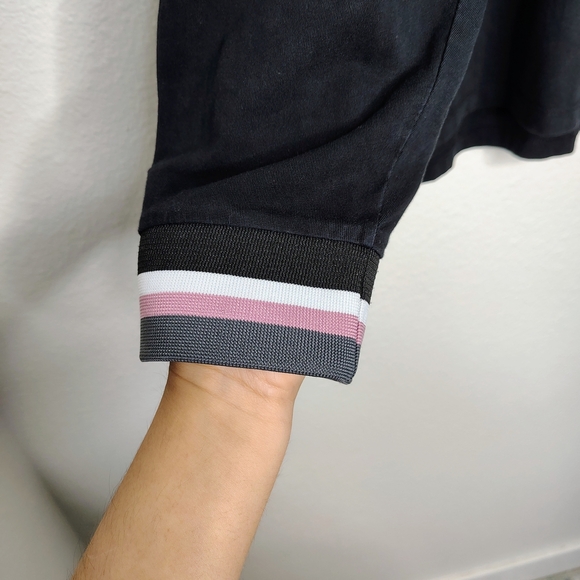 ASOS Black Cotton Long Sleeve Crew neck Shirt Sz Large - Picture 4 of 12